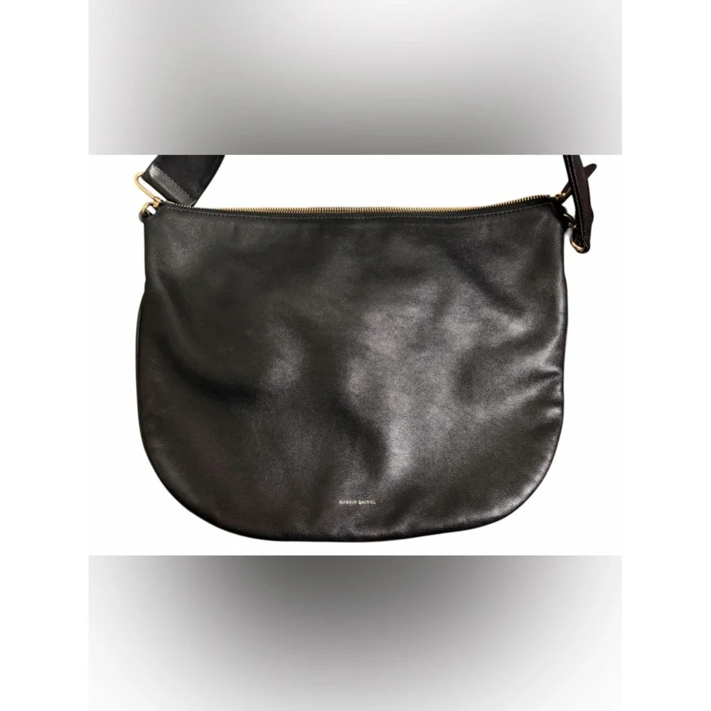 Mansur Gavriel Black Leather Shoulder Bag